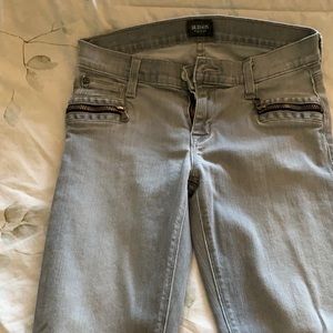 Gray Hudson jeans.